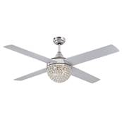 Ventilateur de Plafond KELCIE 132cm Nickel Bross Argent Graphite