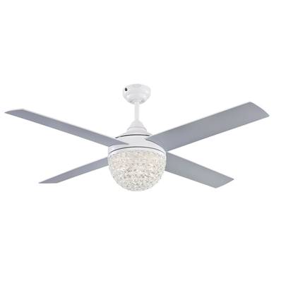 Ventilateur de Plafond KELCIE 132cm Blanc Argent