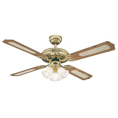 Ventilateur de Plafond MONARCH TRIO 132cm Laiton Poli