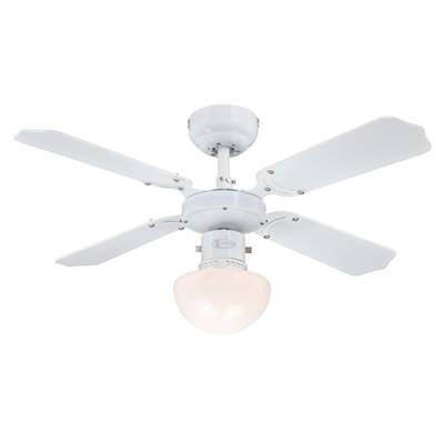 Ventilateur de Plafond PORTLAND AMBIANCE 90cm Blanc Hêtre