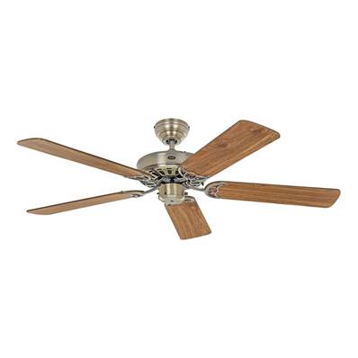 Ventilateur Plafonnier Royal Classic 132cm Laiton Chêne