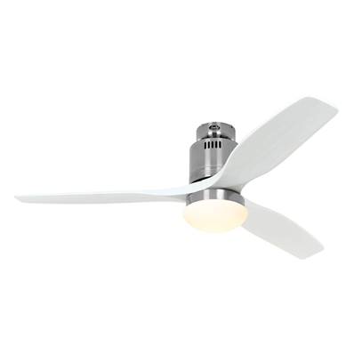 Ventilateur Plafonnier Aerodynamix Eco 132cm Chromé Blanc