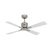 Ventilateur Plafonnier Eco Neo 103cm Chromé Blanc Argenté