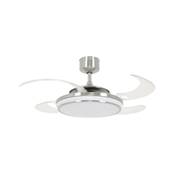 Ventilateur Plafond Retractable EVO1 122cm Chrom Bross Transparent