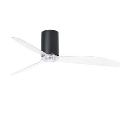 Ventilateur Plafonnier Mini Tube 128cm Noir Transparent