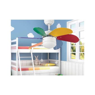 Ventilateur Plafond Palao 81cm Blanc Multicolor