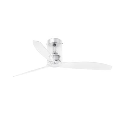 Ventilateur Plafond Mini Tube 128cm Chromé Transparent