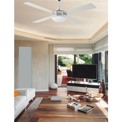 Ventilateur Plafond Icaria 132cm Nickel Gris Erable