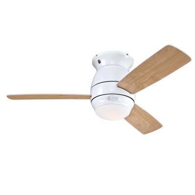 Ventilateur de Plafond HALLEY 112cm Blanc Erable clair