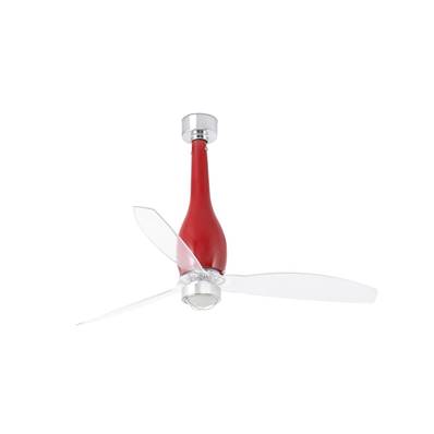 Ventilateur Plafond Eterfan 128cm Rouge brillant Transparent