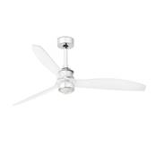 Ventilateur Plafond Just Fan Led 128cm Chrom Transparent