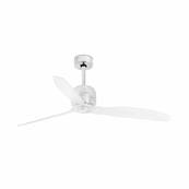 Ventilateur Plafond Deco Fan 128cm Chromé Transparent