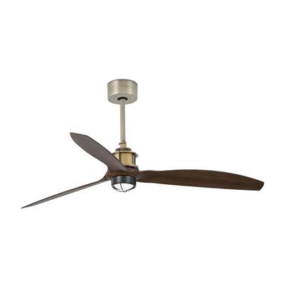 Ventilateur Plafond Just Fan Led 128cm Or vieilli Bois