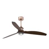 Ventilateur Plafond Just Fan Led 128cm Cuivre Bois