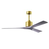 Ventilateur Plafond Nan 152cm Laiton Bois vieilli