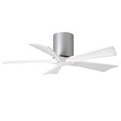 Ventilateur Plafond Irene-5H 106cm Nickel Blanc