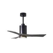 Ventilateur Plafond Patricia-3 106cm Noir Bois Vieilli