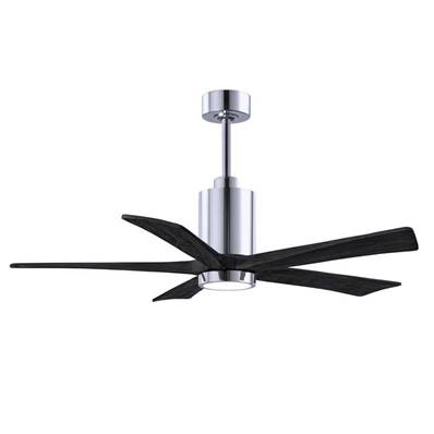 Ventilateur Plafond Patricia-5 132cm Chromé Poli Noir