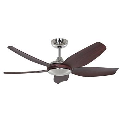 Ventilateur de Plafond Eco Volare 116cm Chromé Noyer