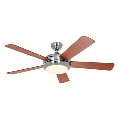 Ventilateur de Plafond Titanium 132cm Chromé Noyer Cerisier