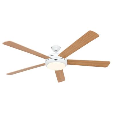 Ventilateur Plafonnier Titanium 162cm Blanc Hêtre Pin