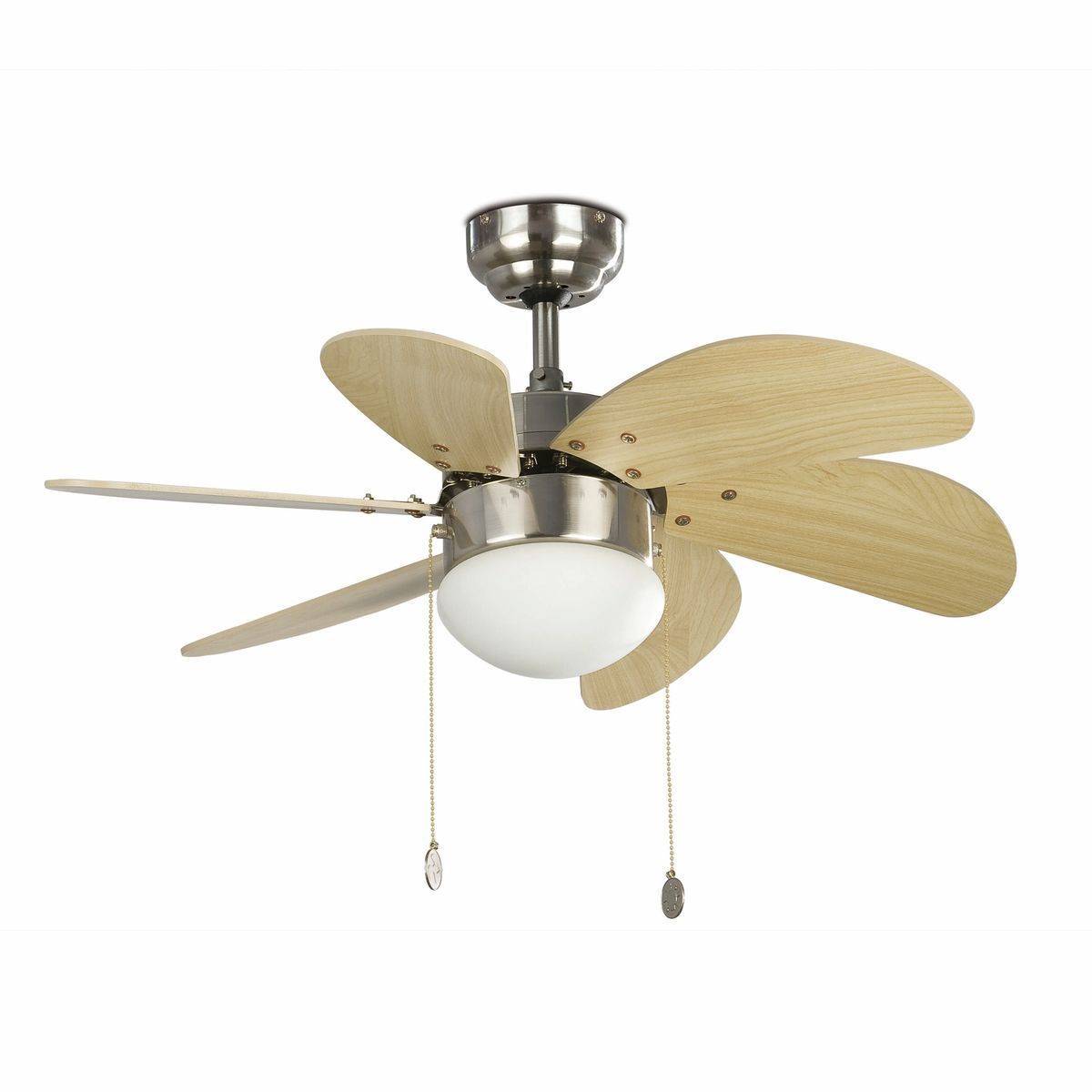 Ventilateur de Plafond Palao 81cm Nickel Erable