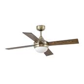 Ventilateur de Plafond Mini Icaria 107cm Laiton Marron Chêne