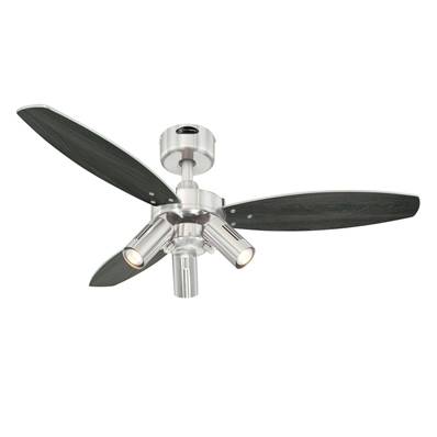 Ventilateur Plafond JET PLUS 105cm Nickel Brossé Wengue Argent