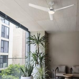 Ventilateur Plafond Bora Blanc mat LED 132cm