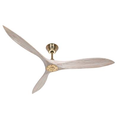 Ventilateur de Plafond Eco Airscrew 152cm Laiton Blanc Vieilli