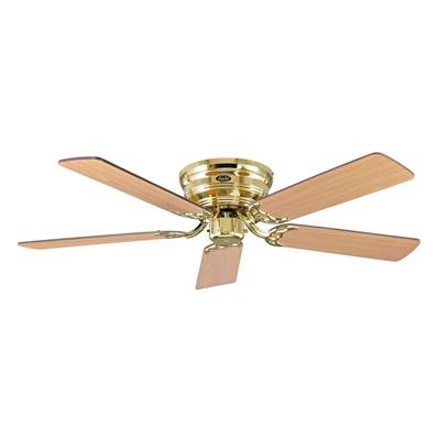 Ventilateur de Plafond Classic Flat 132cm Laiton Chêne Hêtre