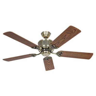 Ventilateur Plafonnier Eco Elements 132cm Laiton Chêne Hêtre