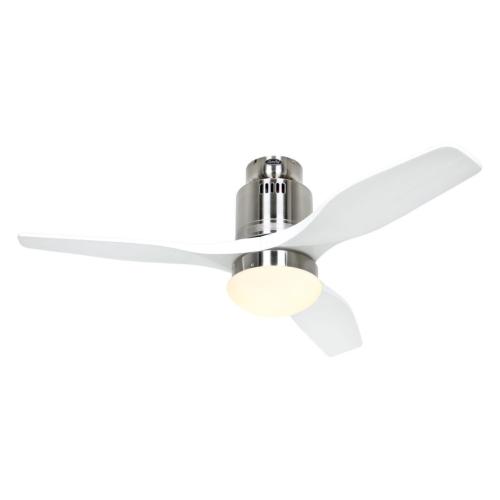 Ventilateur Plafond Aerodynamix Eco 112cm Chrome Blanc