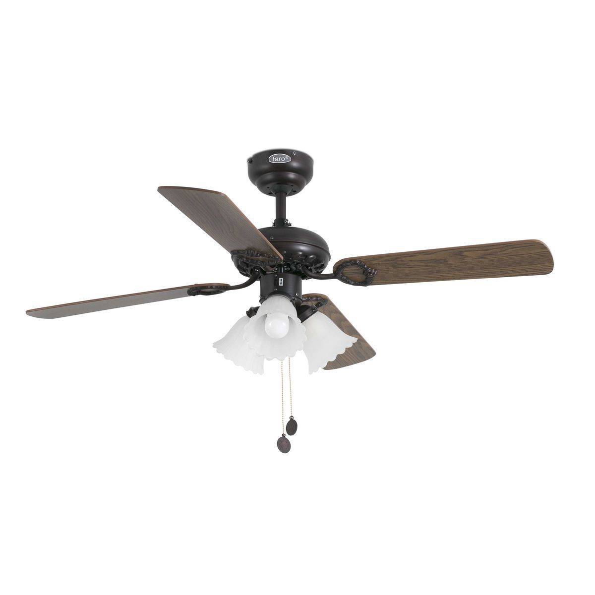 Ventilateur Plafond Lisboa 106cm Marron Acajou Noyer