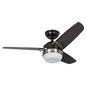 Ventilateur Plafond Nova 107cm Noir Noyer