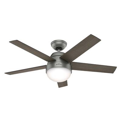 Ventilateur Plafond Stile 117cm Argenté Chêne Noyer