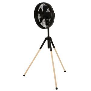 Ventilateur sur Pied Breeze 153cm Noir Bois Naturel