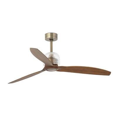 Ventilateur Plafond Deco Fan 128cm Or vieilli Bois