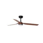 Ventilateur Plafond Punt LED 130cm Noir Bois foncé