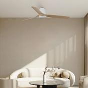 Ventilateur PUNT TUB M 130 cm blanc et Bois