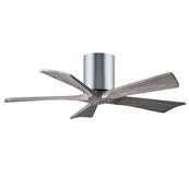 Ventilateur de Plafond Irene-5H 106cm Chromé Poli Bois vieilli