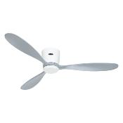 Ventilateur Plafond Eco Plano Wood 132cm Blanc Gris clair Wifi