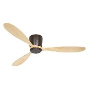 Ventilateur Plafond Eco Plano Wood 132cm Bronze Bois naturel Wifi