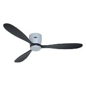 Ventilateur Plafond Eco Plano Wood 132cm Gris clair Noir