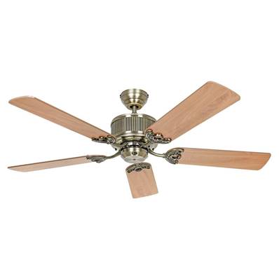 Ventilateur Plafonnier Eco Elements 132cm Laiton Chêne Hêtre