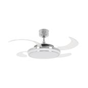 Ventilateur Plafond Retractable EVO1 122cm Chrom Transparent