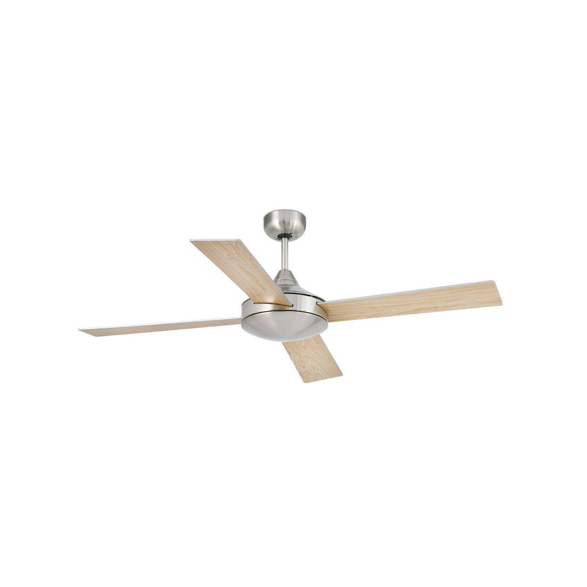 Ventilateur Plafond Mallorca 132cm Nickel Gris Erable