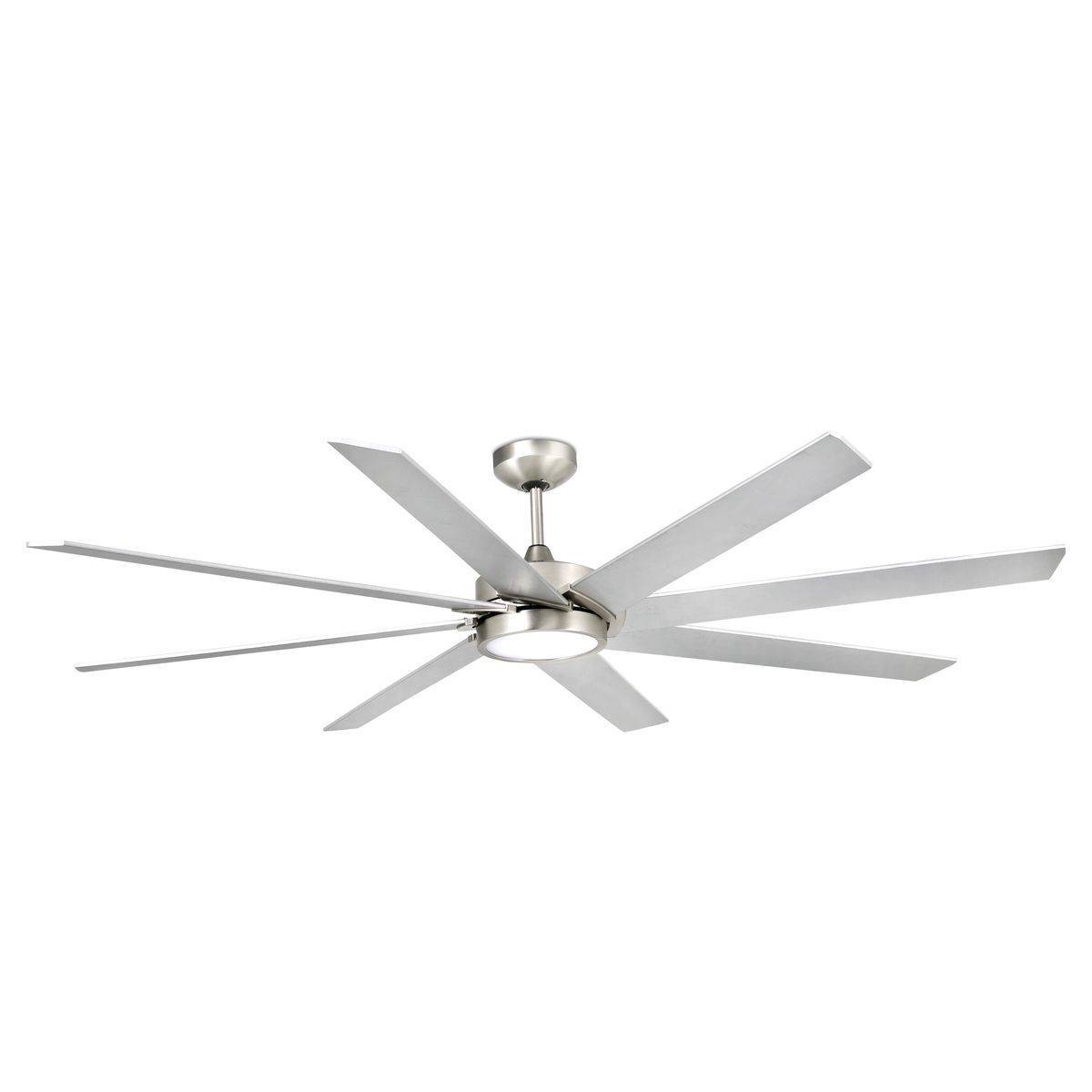 Ventilateur Plafonnier Century 165cm Nickel Gris