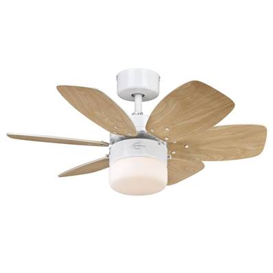 Ventilateur Plafond FLORA ROYALE 76cm Blanc Erable clair