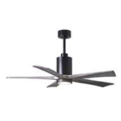 Ventilateur Plafond Patricia-5 132cm Noir Bois Vieilli